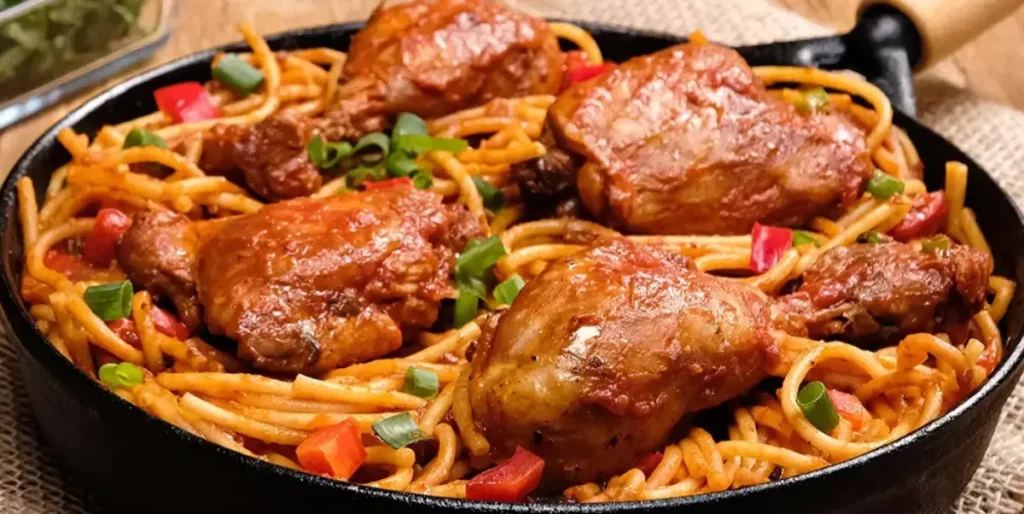 macarronada com galeto