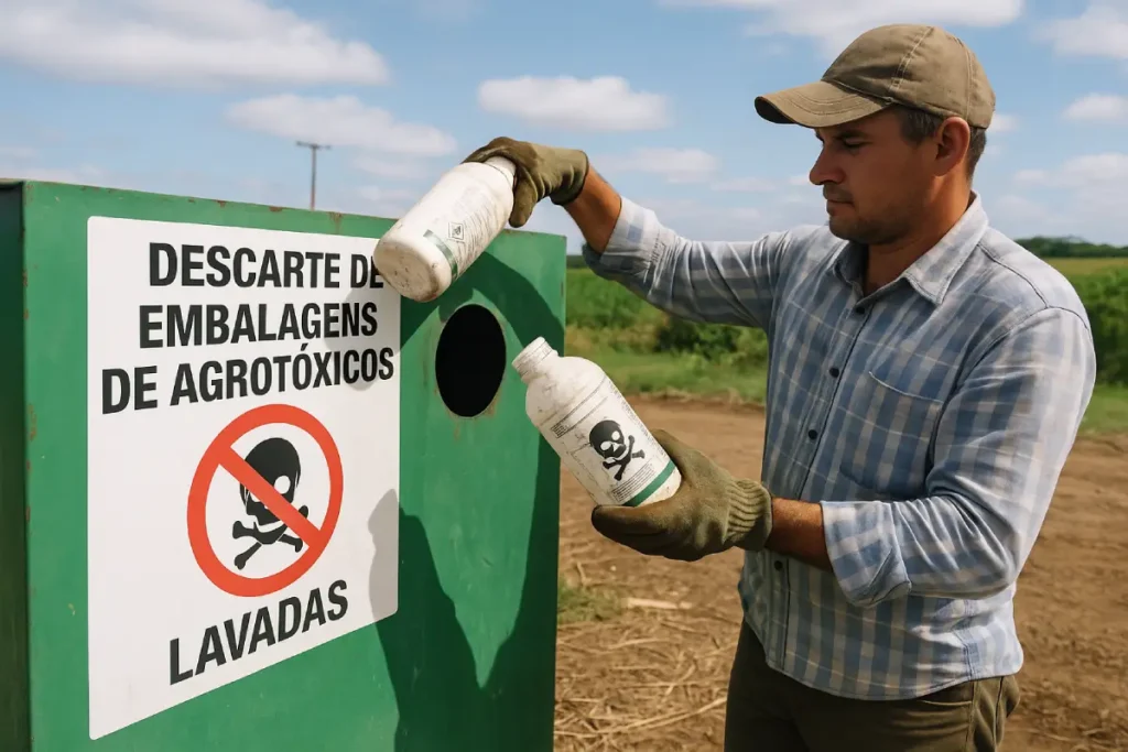 embalagens de agrotóxicos