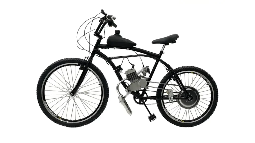 bicicleta com motor a combustão