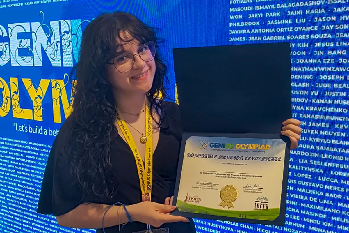 estudante menção honrosa Genius Olympiad